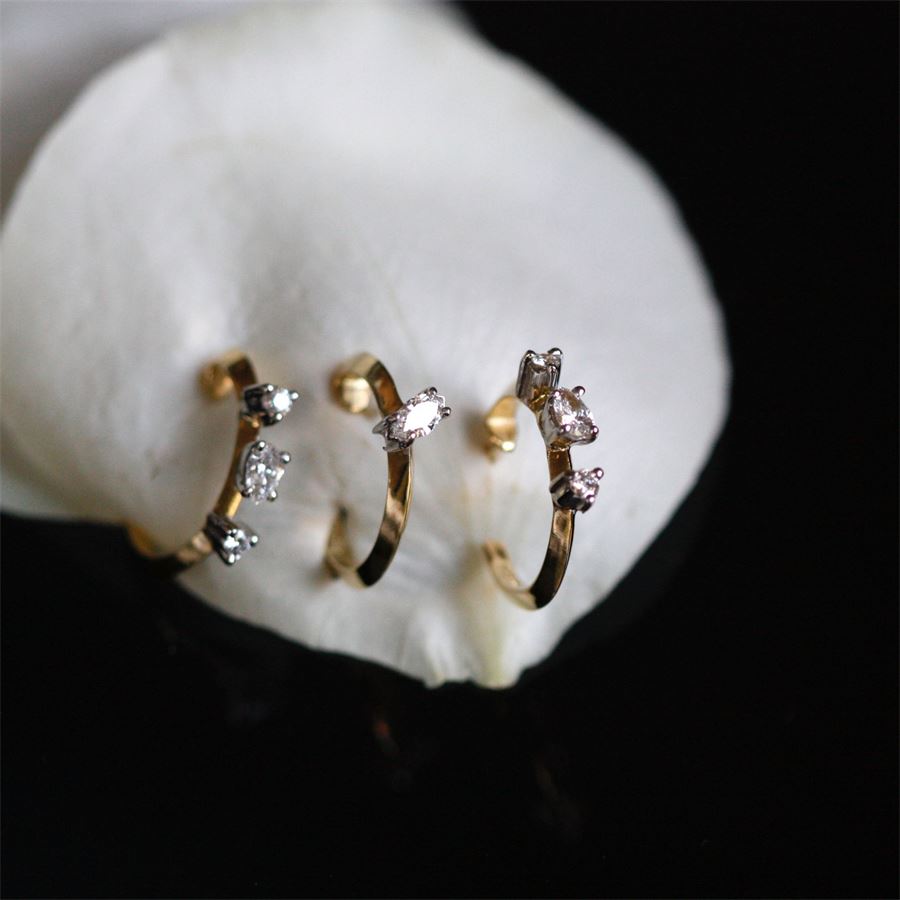 Yellow gold 'Balance' hoop earrings BALANCE | OR XS 1MRQ P/FARAU18G CT. 0,18